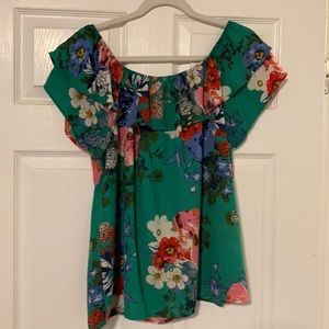 Xhilaration Off the Shoulder Floral Top